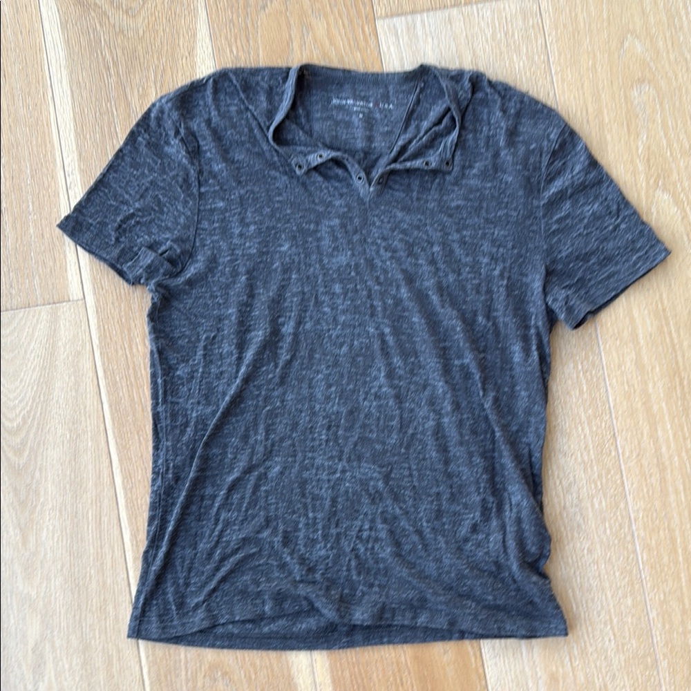 John Varvatos Men's Gray acid wash T-Shirt